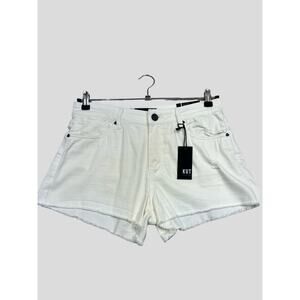 Kut From The Kloth Shorts Women Size 2 Off White High Rise Jane Distressed Denim